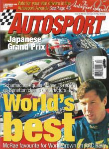 AUTOSPORT 1995 NOV 02 - JAPANESE GRAND PRIX, MERCEDES BLITZKRIEG, SCHUMACHER